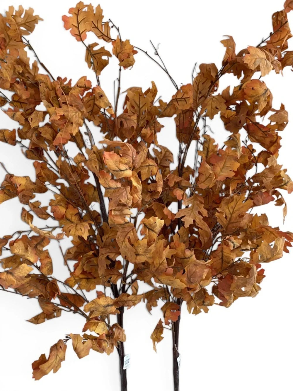 Crate & Barrel Faux Orange Oak Leaf Branches 66